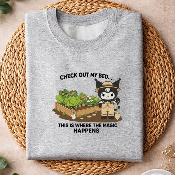 KuromiCheckOutMyBedThisWhereTheMagicHappensGardenersweater.jpg