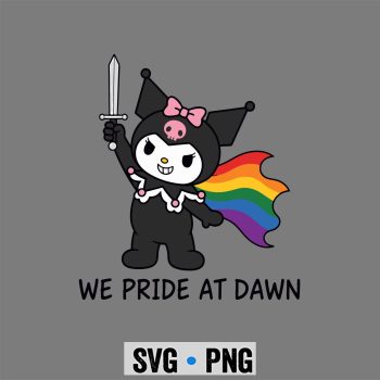 Kuromi Pride SVG, Kuromi We Pride At Dawn Funny LGBT Support Pride Month SVG PNG