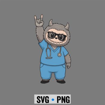 Labubu Nurse SVG, Labubu Nurse Week Appreciation Funny Nurse SVG PNG