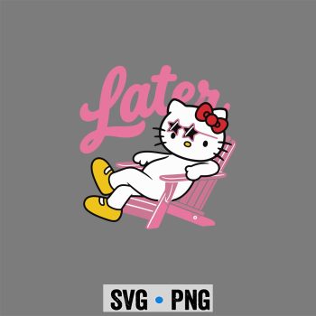 Last Day, Later Gator Funny Hello Kitty Meme Teacher Kids Last Day SVG PNG