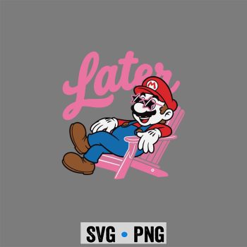 Last Day, Later Gator Funny Super Mario Meme Teacher Kids Last Day SVG PNG