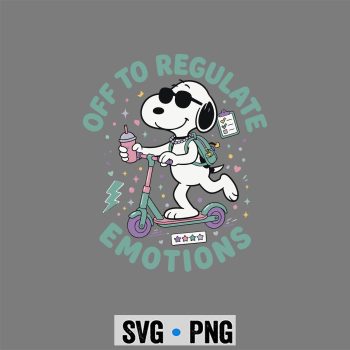 Mental Health SVG, Snoopy Mental Health Off to Regulate Emotions SVG PNG