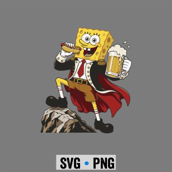 Spongebob 4th of July SVG, Spongebob Freedom Patriot Hot Dog Beer 4th of July SVG PNG