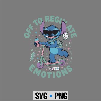 Stitch Mental Health SVG, Stitch Mental Health Off to Regulate Emotions SVG PNG