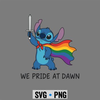 Stitch Pride SVG, Stitch We Pride At Dawn Funny LGBT Support Pride Month SVG PNG
