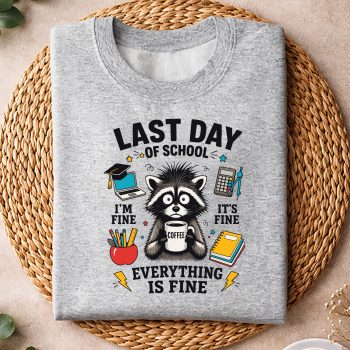 TeachersLastDayofSchoolFunnyEverythingisFineRaccoonsweater.jpg