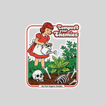 Homepage 158 Compost Your Enemies Crazy Plant Lady Gardening Cute Sticker
