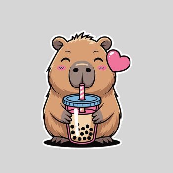 Homepage 138 Cute Capybara For Animal Rodent Capybara Sticker