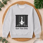 Goose In Jail Got Too Silly Pun Animal PNG SVG