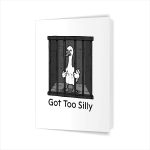 Goose In Jail Got Too Silly Pun Animal Greeting Card