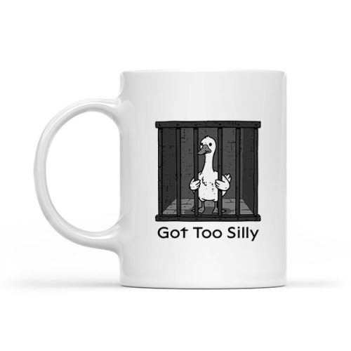 Goose In Jail Got Too Silly Pun Animal Mug 1 Goose In Jail Got Too Silly Pun Animal Mug