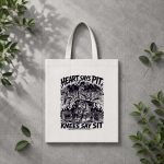 Heart Says Pit Knees Say Sit Skeleton Saying Quote PNG SVG