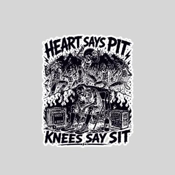 Homepage 142 Heart Says Pit Knees Say Sit Skeleton Saying Quote Sticker