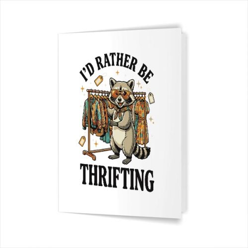 Id Rather Be Thrifting Vintage Greeting Card