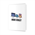 Never Forget Cassette Comfort Colors Crop Top Greeting Card