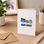 Never Forget Cassette Comfort Colors Crop Top Greeting Card