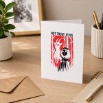 Not Today Jesus Gothic Dark Creepy Cute Greeting Card