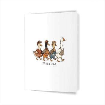 Homepage 58 Shirley Goodness And Mercy Goose Duck Christian Psalm 236 Greeting Card