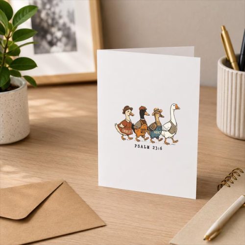 Shirley Goodness And Mercy Goose Duck Christian Psalm 236 Greeting Card 3 Shirley Goodness And Mercy Goose Duck Christian Psalm 236 Greeting Card