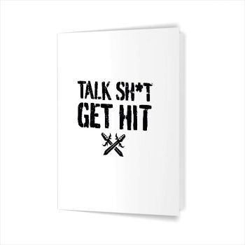 Homepage 44 Talk Shit Get Hit Vintage Greeting Card