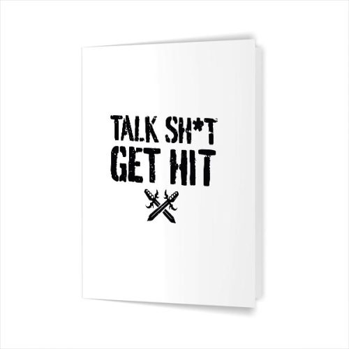 Talk Shit Get Hit Vintage Greeting Card