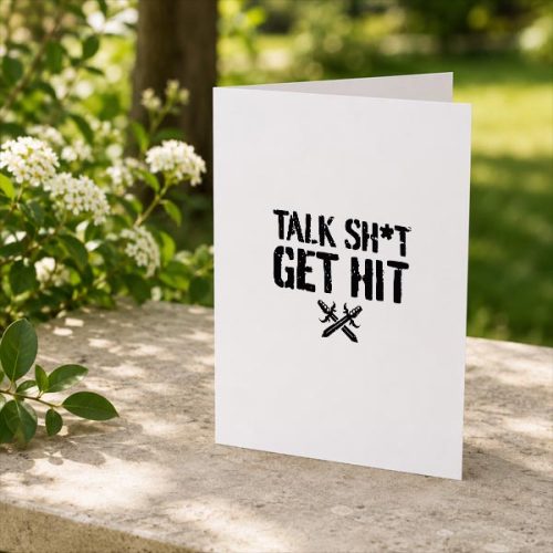 Talk Shit Get Hit Vintage Greeting Card