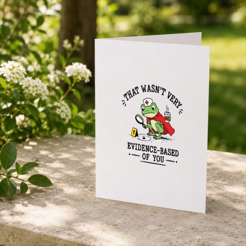 That Wasnt Very Evidence Based Of You Frog Nurse Greeting Card