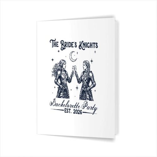 The Brides Knight Medieval Bride Bachelorette Party Couples Greeting Card 1 The Brides Knight Medieval Bride Bachelorette Party Couples Greeting Card