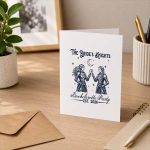 The Brides Knight Medieval Bride Bachelorette Party Couples Greeting Card