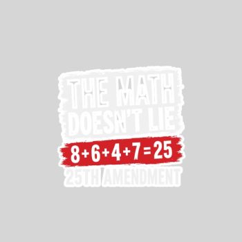 Homepage 191 The Math Doesnt Lie 8 6 4 7 25th Amendment Sticker