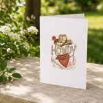 Western Cow Party Howdy Vintage Greeting Card