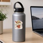 Western Cow Party Howdy Vintage Sticker
