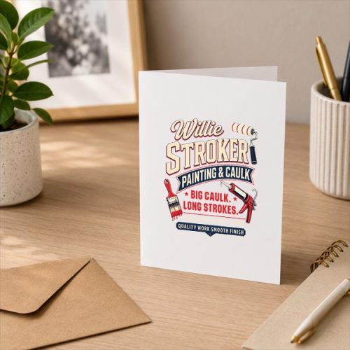 Willie Stroker Innuendo Dad Joke Gag Greeting Card 3 Willie Stroker Innuendo Dad Joke Gag Greeting Card