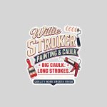 Willie Stroker Innuendo Dad Joke Gag Sticker