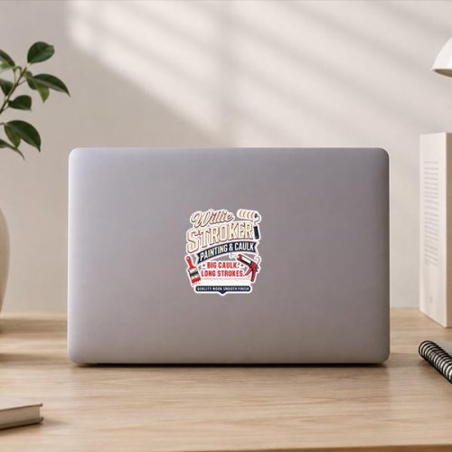 Willie Stroker Innuendo Dad Joke Gag Sticker 3 Willie Stroker Innuendo Dad Joke Gag Sticker